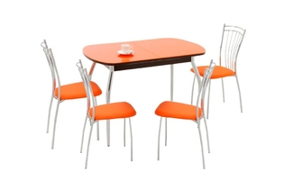 Обеденная группа из стекла для кухни Отис